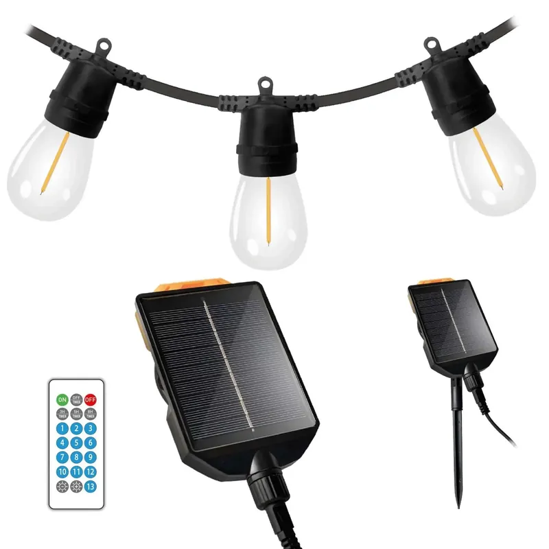 Catena luminosa solare 10 LED 5 m con giochi di luce