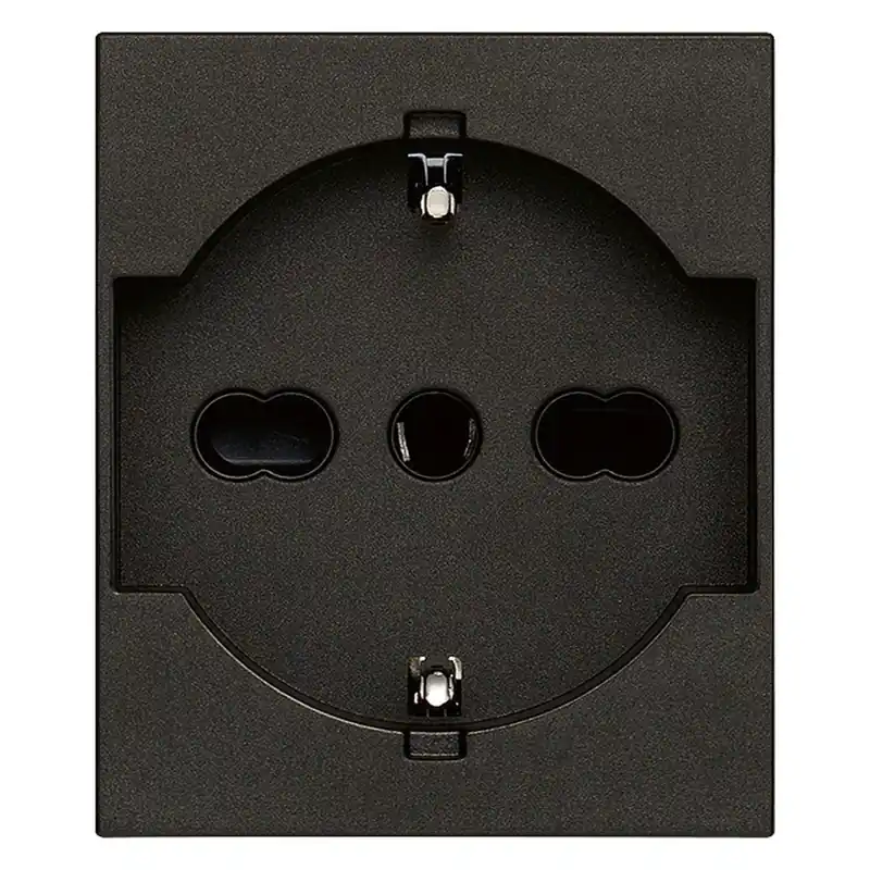 Presa elettrica Vimar 2P+T 16A universale nero