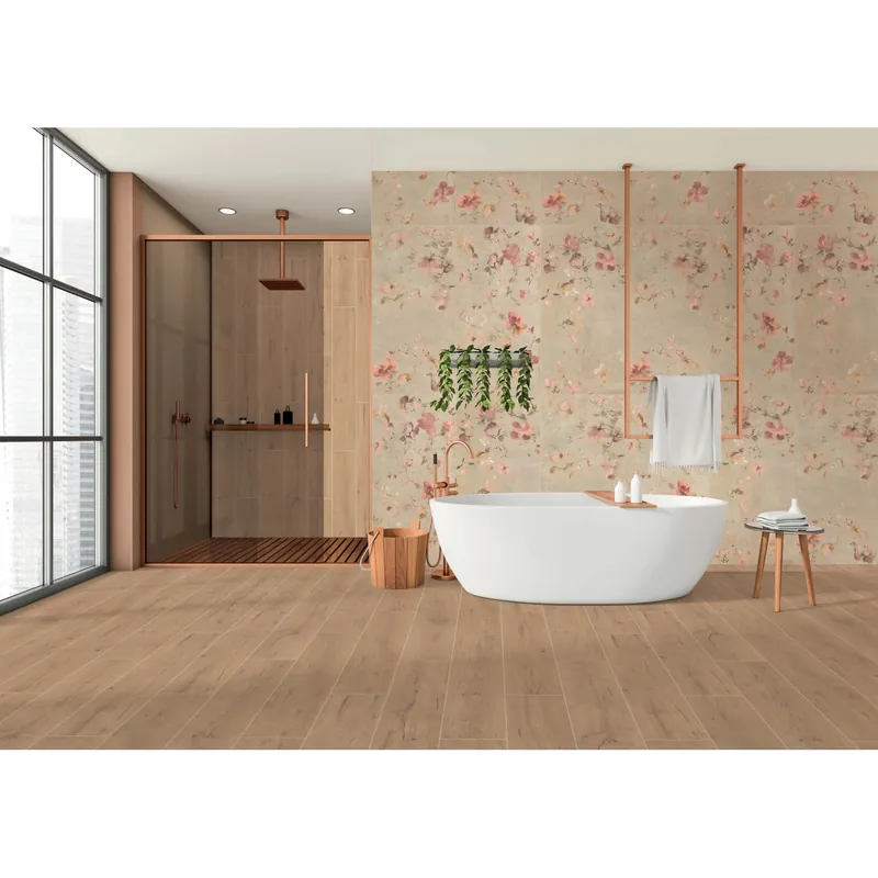 Piastrella in gres porcellanto Wood warm beige 30x122 cm 1,46 m²