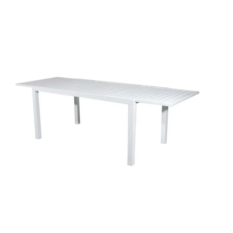 Tavolo allungabile da giardino Sardegna in alluminio bianco 160/240x100 cm
