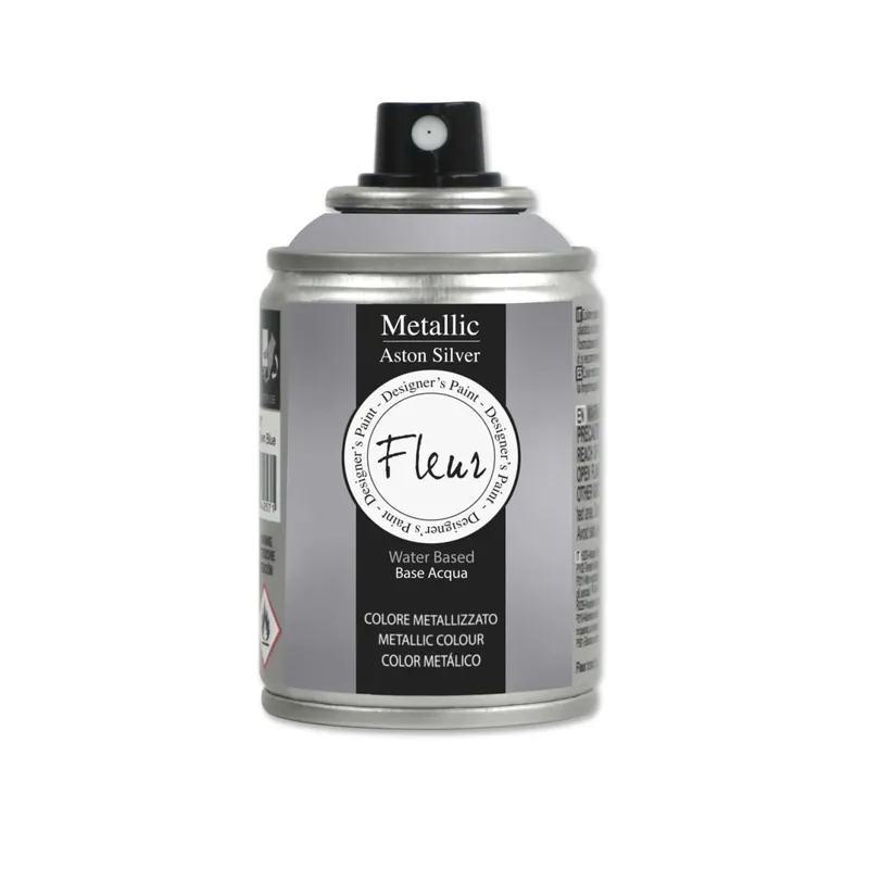 Colore metallizzato spray Fleur F90 Aston Silver 100 ml