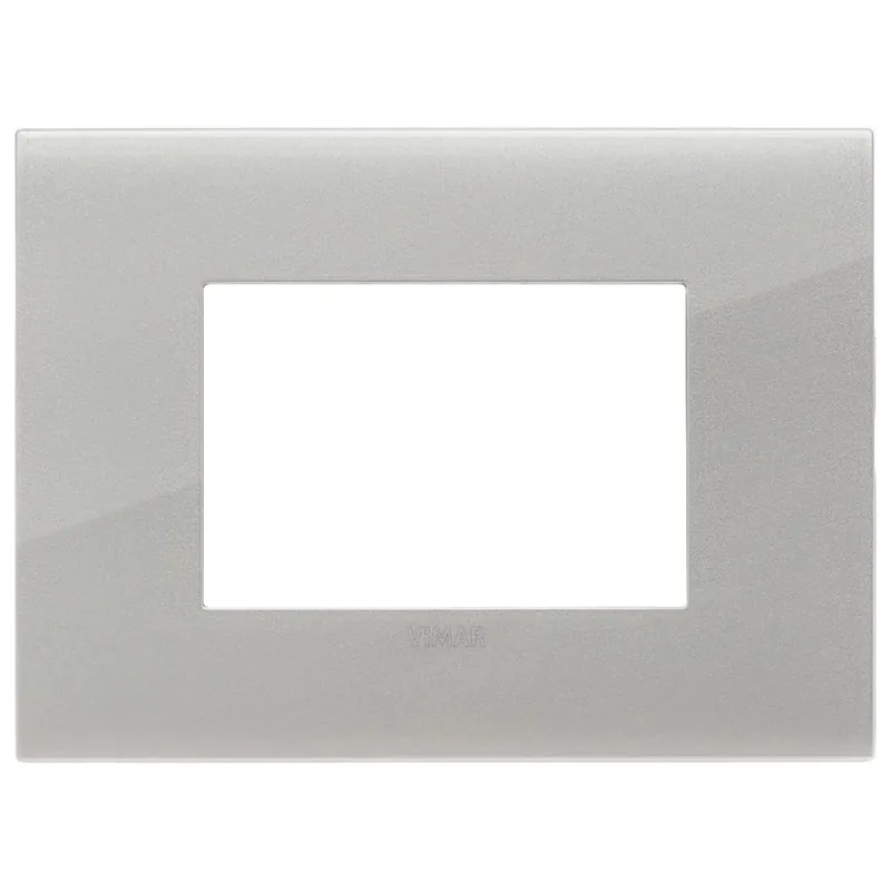 Placca tre moduli Vimar fit argento