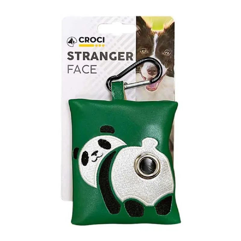 Porta sacchetti per cane Stranger Face panda