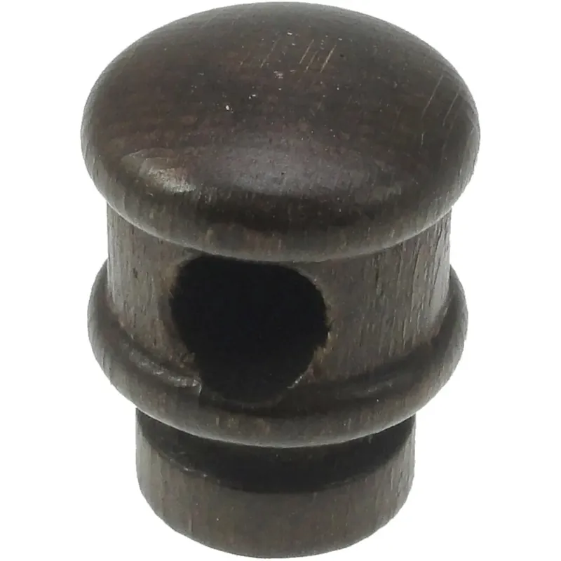 Supporto bastone tenda regolabile con viti e molle Ø 1,1 x L 3,5 cm noce