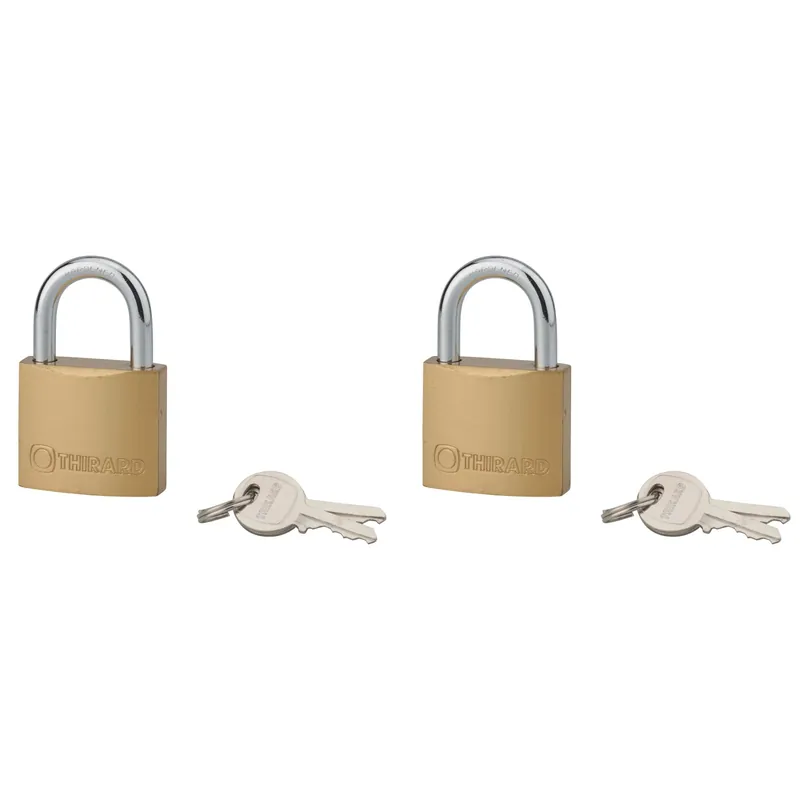 Set 2 lucchett in acciaio 40 mm 4 chiavi uguali