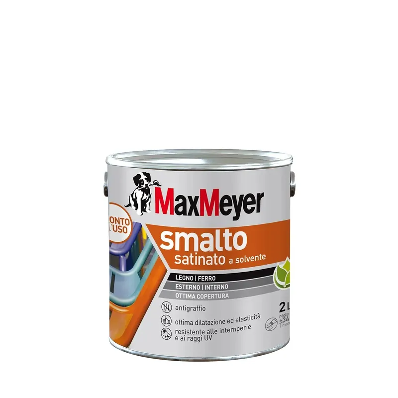 Smalto a solvente satinato MaxMeyer nero 2 l