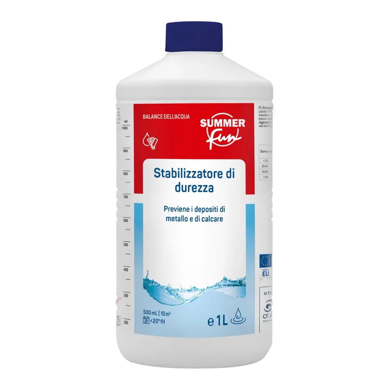 Stabilizzatore di durezza anti calcare e metalli piscine 1 lt