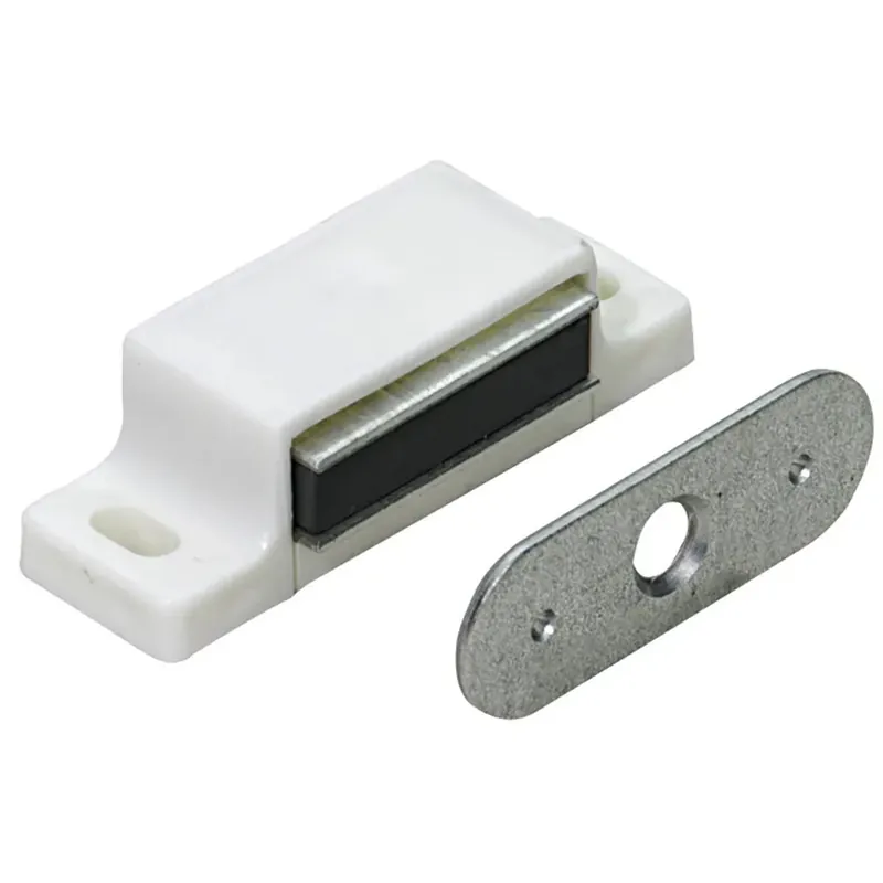 Chiusura magnetica con contropiastra rigida in plastica 3-4 kg bianco 10 pz