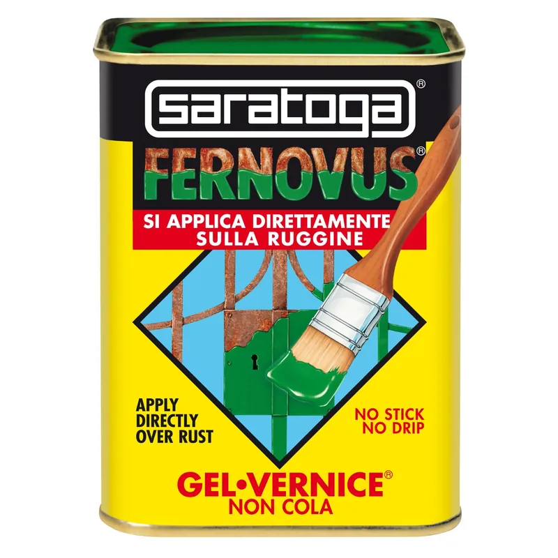 Smalto antiruggine Saratoga in gel Fernovus 750 ml verde satinato