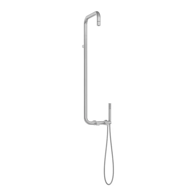 Colonna doccia miscelatore Idrostile leva fresata Ø42 mm acciaio spazzolato