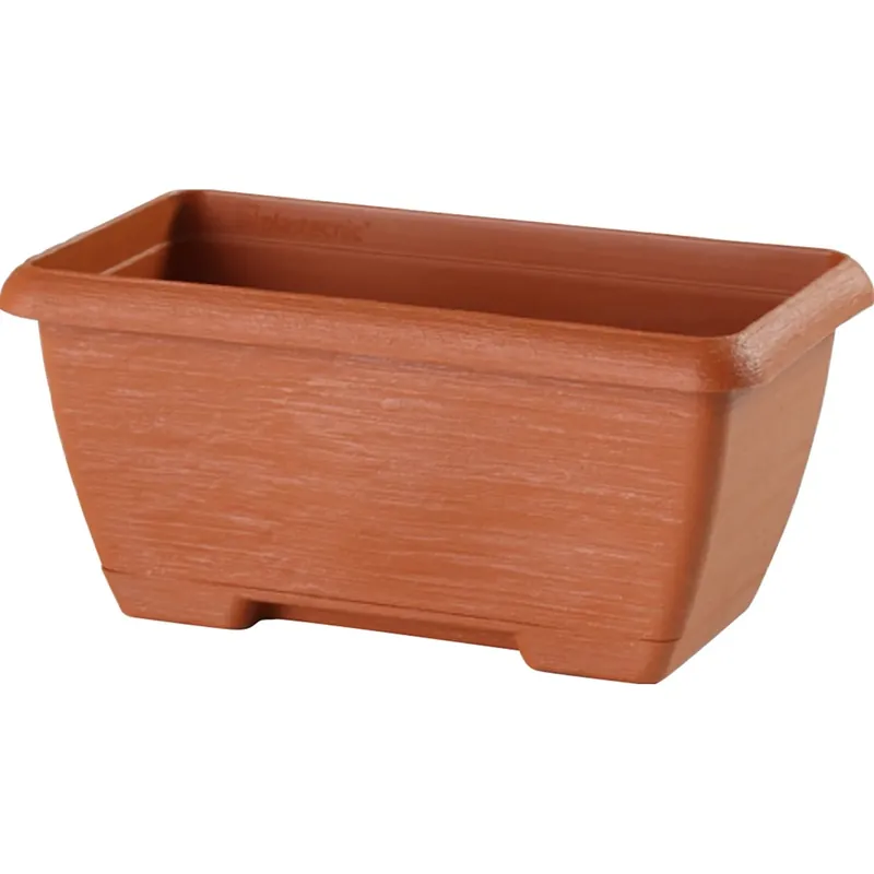 Cassetta Terrae Mini con sottocassetta 32x12x10 cm in plastica terracotta
