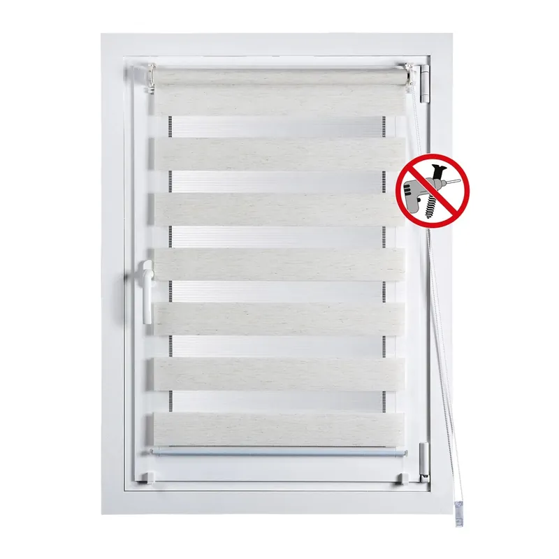Tenda Clip & Fix Night & Day colore lino 45x180 cm