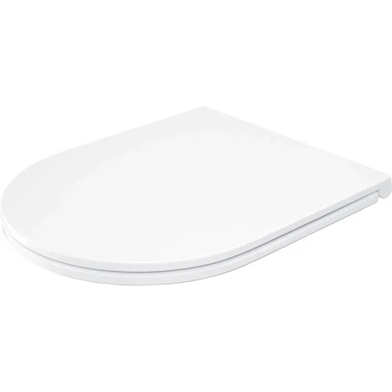 Sedile per WC sottile chiusura morbida 366x448 mm bianco