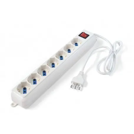 Multipresa bianca 7 posti Schuko\\/Bivalenti