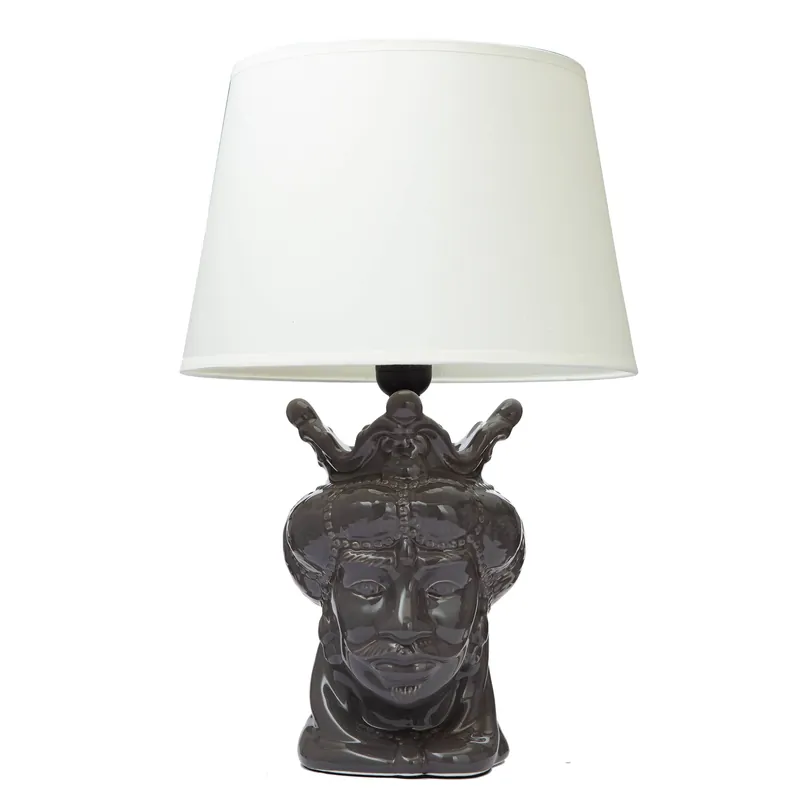 Lampada da tavolo testa di moro