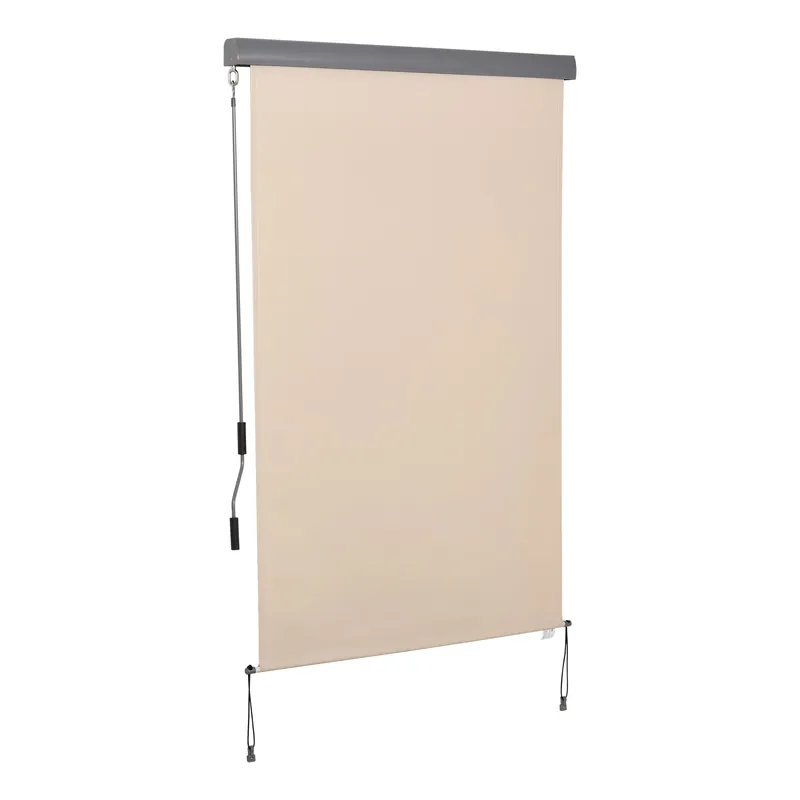 Easycomfort Tenda Avvolgibile Parasole con Manovella, Installazione a Muro o Soffitto, 120x200cm, Beige