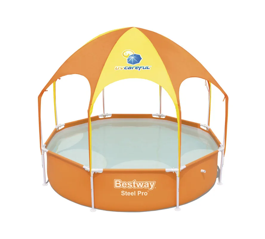 Piscina Bestway Fuori Terra Splash in Shade Rotonda con Telaio Portante cm ø 244x51h con Doccetta e Copertura cod. 56432