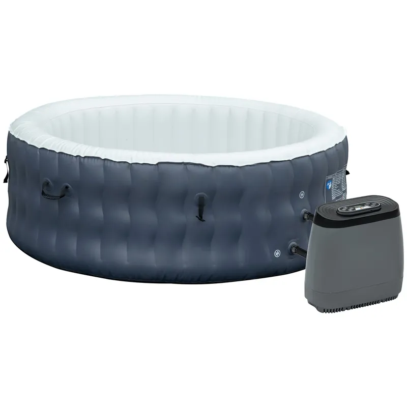 EASYCOMFORT Piscina Idromassaggio Gonfiabile e Riscaldante fino 42℃ con 108 Getti, per 4 Persone