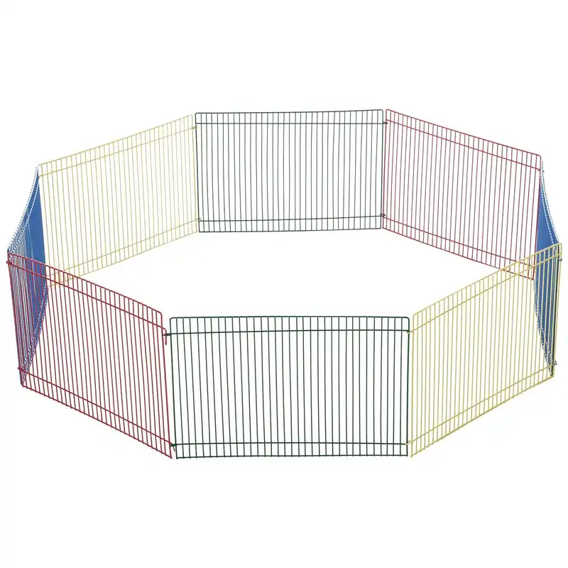 EASYCOMFORT Recinto per Animali Piccoli Modulabile 8 Pezzi 69x69x23cm Multicolore, per Tartarughe Piccole, Criceti
