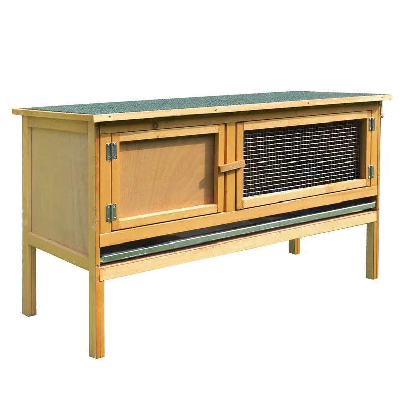 EASYCOMFORT Conigliera Gabbia per Conigli Tetto Impermeabile e Vassoio Estrabile,115x44.3x65cm