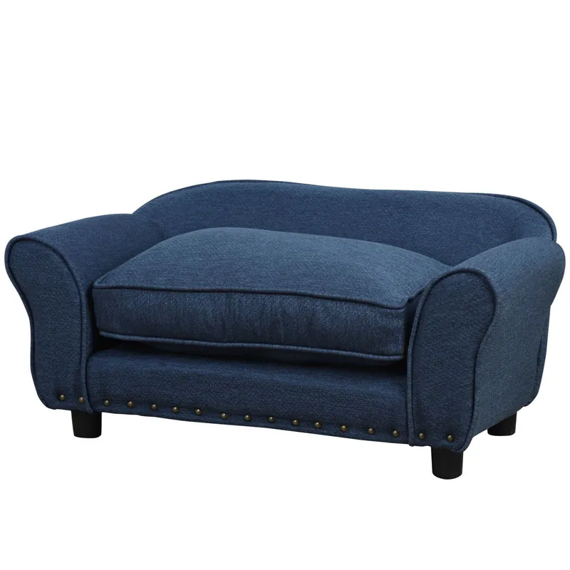 EASYCOMFORT Divanetto Imbottito per Cani di Piccola Taglia Blu