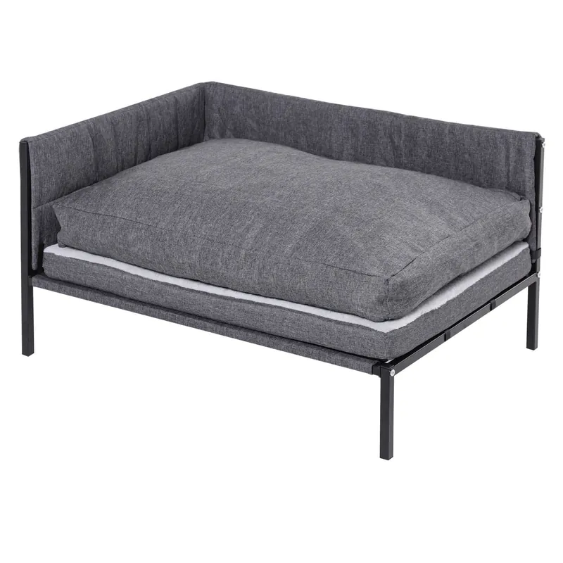 EASYCOMFORT Lettino Morbido Cuccia per Cani Grandi Grigio, 93.5x69x48.5cm