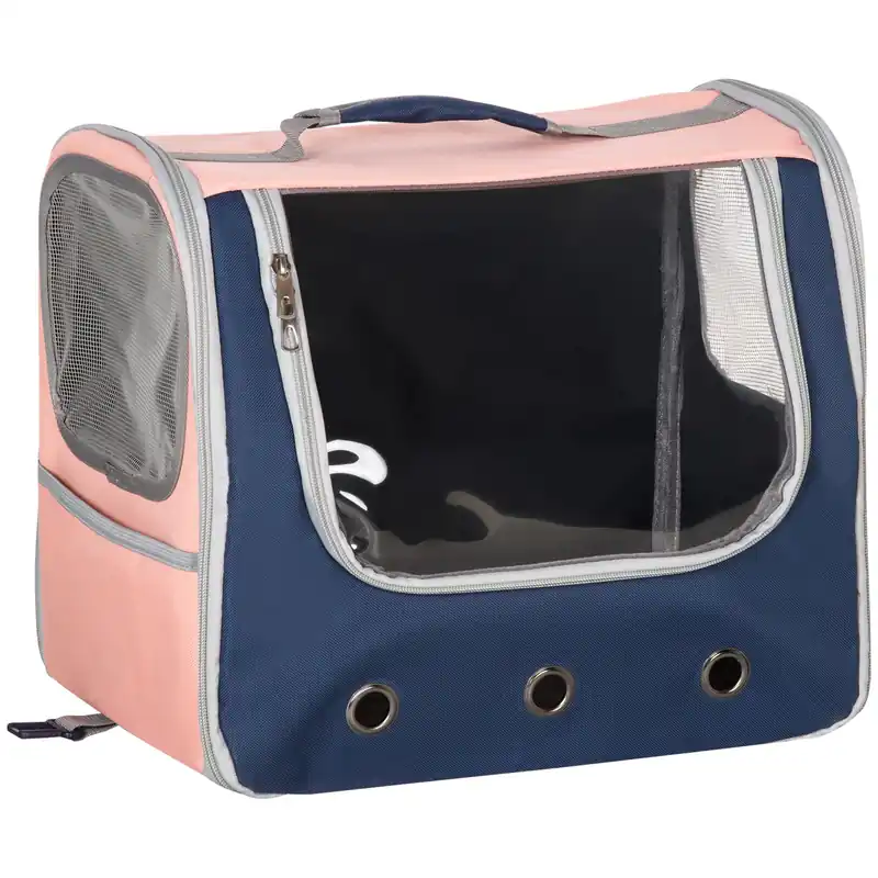Easycomfort Trasportino per Cani Taglia XS, Zaino per Cani con Design a 3 Entrate e Finestre a Rete, 42x30x36 cm