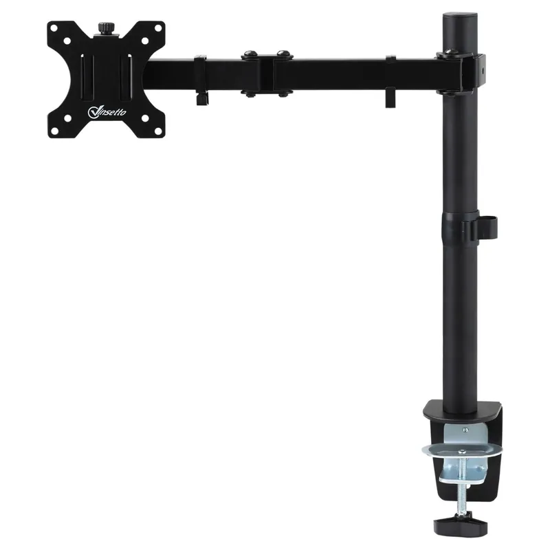 EASYCOMFORT Supporto Monitor da 13-32'' per Scrivania, Altezza e Inclinazione Regolabili, Orientamento Verticale e Orizzontale - Nero