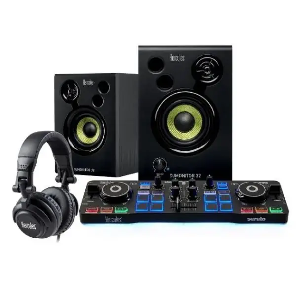 Hercules Dj starter kit con controller dj + 2 altroparlanti + cuffie 4780890