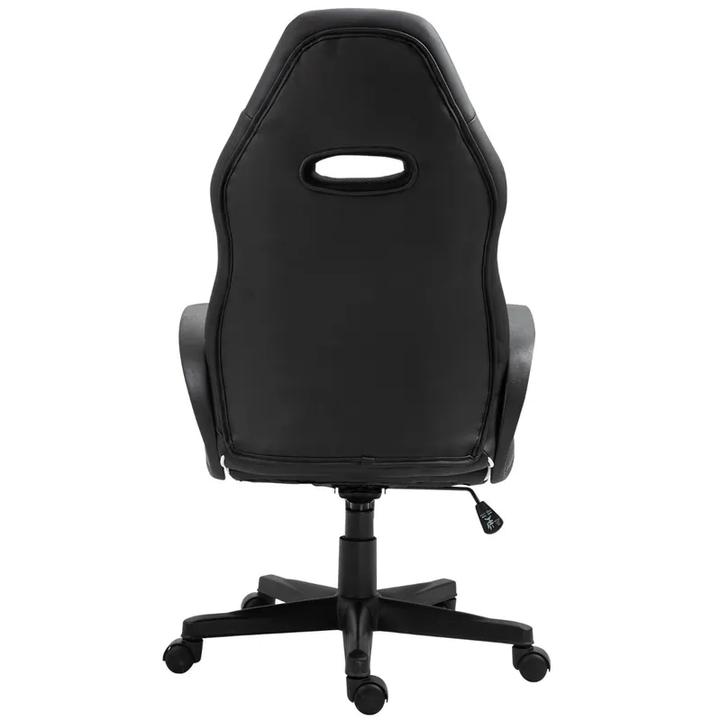 EASYCOMFORT Poltrona da Ufficio Gaming con Rivestimento in Pelle PU Premium Design Ergonomico Nera e Bianca