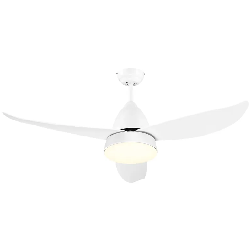 Easycomfort Ventilatore da Soffitto con Luce LED e Telecomando Incluso, 6 Velocità, ?122x45cm