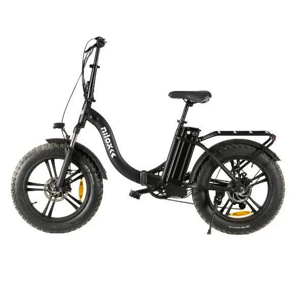 Electric Bike Nilox X9 30NXEB20VFM2V4 Gomme FAT da 20x4 Batteria Removibile da 36 V – 13 Ah (468 Wh) Cambio SHIMANO a 6 Velocità Motore Brushless High Speed da 36V - 250W Telaio ripiegabile Display LCD Nero