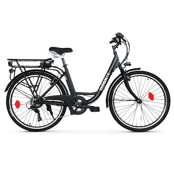 Electric Bike Nilox J5 30NXEB266VFM1V2 Batteria Removibile Samsung da 36 V - 8 Ah Ruote da 26 Cambio SHIMANO a 6 Marce Motore BAFANG a 3 Velocità da 250 W