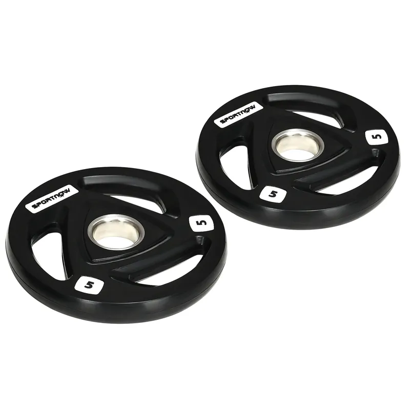 Easycomfort Set di 2 Dischi Pesi in Acciaio con Rivestimento in Gomma per Bilanciere