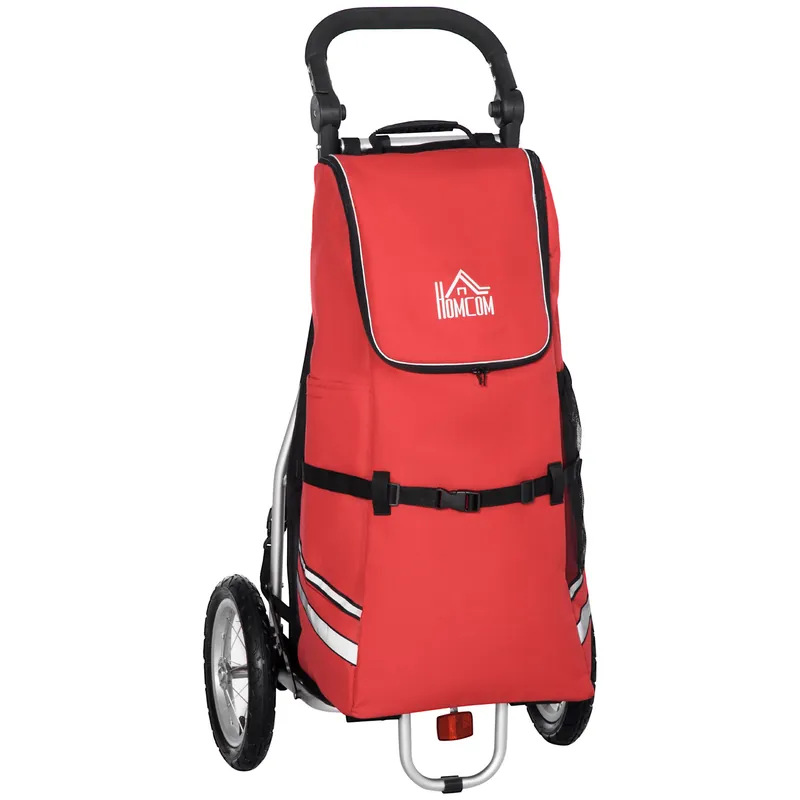 EASYCOMFORT Rimorchio Bici 2 in 1 Pieghevole e Portatile con Borsa da Trasporto in Tessuto Oxford, 53x43x110 cm