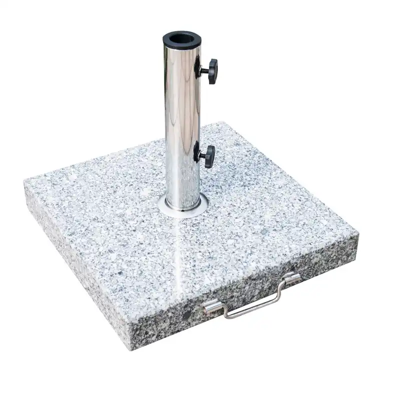 EASYCOMFORT Supporto Base Per Ombrellone da Giardino in Marmo 29kg, 42x42x36cm