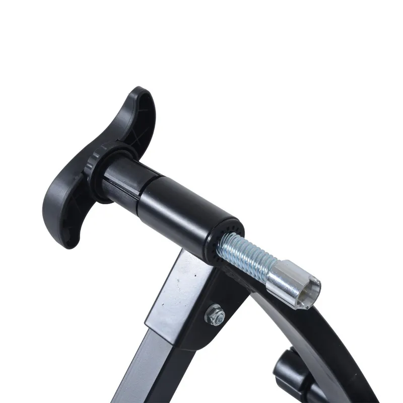 EASYCOMFORT Rullo per Bicicletta Pieghevole per Allenamento a Casa, Rullo per Bici Salvaspazio, Rulli per Bici da Corsa in Acciaio per Ruote da 26''-28'', 54.5x47.2x39.1cm Nero