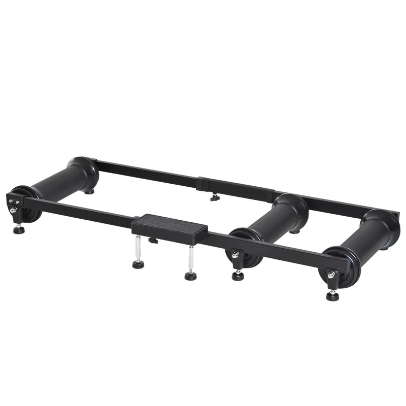 Easycomfort Rullo per Bicicletta Portatile Allenamento Fitness da Casa, Supporto Bici da Terra con Lunghezza Regolabile 49x16x82-137cm