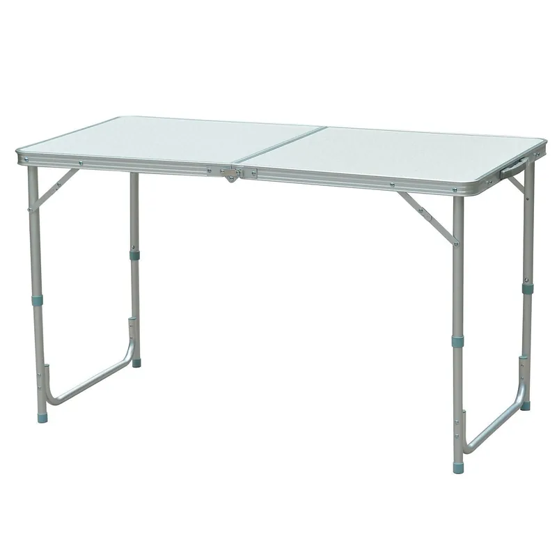 EASYCOMFORT Tavolo Da Campeggio Picnic Pieghevole Portatile Regolabile in Altezza in Alluminio, 120 x 60 x 54\\/70 cm