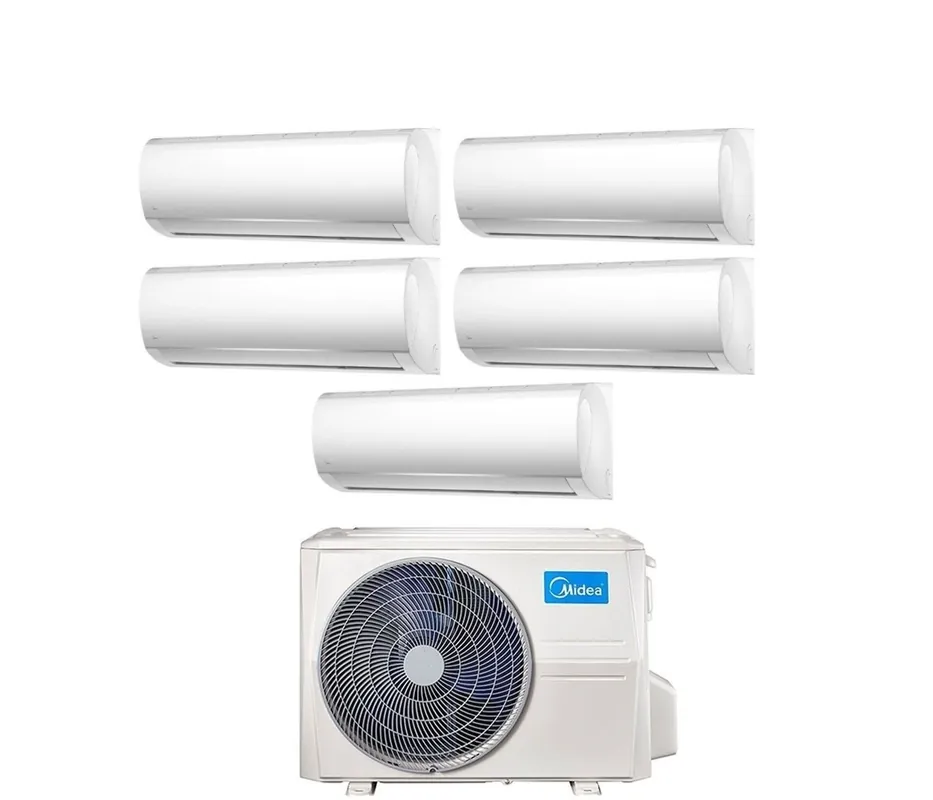 Climatizzatore Condizionatore Midea Penta Split Inverter serie RIGHT 9+12+12+12+12 con M5O-42FN8-Q R-32 Wi-Fi Optional 9000+12000+12000+12000+12000 - Novità