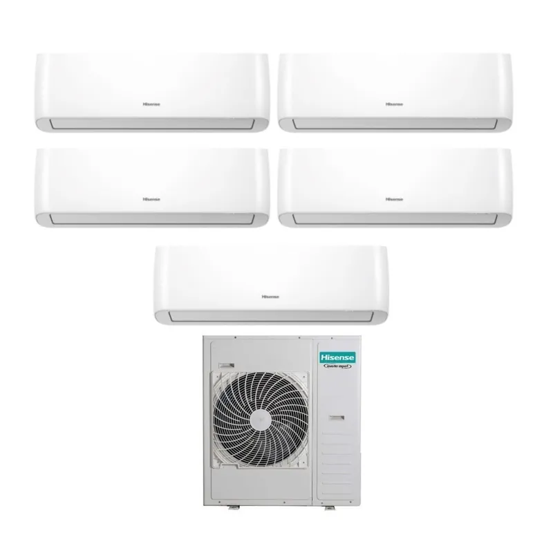 Climatizzatore Condizionatore Hisense Penta Split Inverter serie ENERGY PRO 9+9+9+9+9 con 5AMW125U4RTA R-32 Wi-Fi Integrato 9000+9000+9000+9000+9000 - Novità