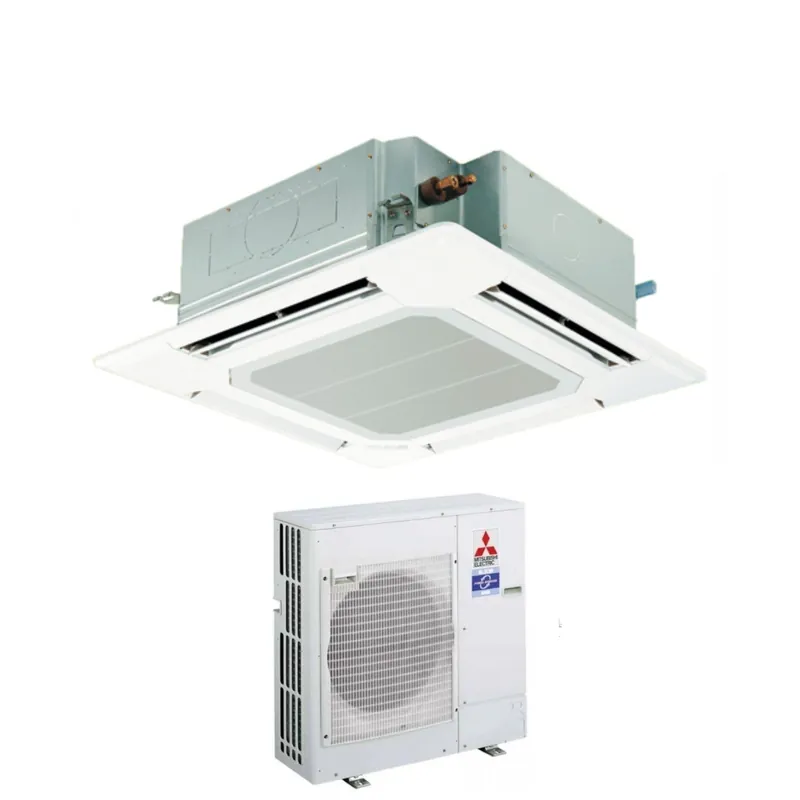 Climatizzatore Condizionatore Mitsubishi Electric a Cassetta Power Inverter 21000 Btu PLA-RP60BA + PUHZ-ZRP60VHA2 Monofase R-410 Con Griglia Standard e Comando Remoto Inclusi