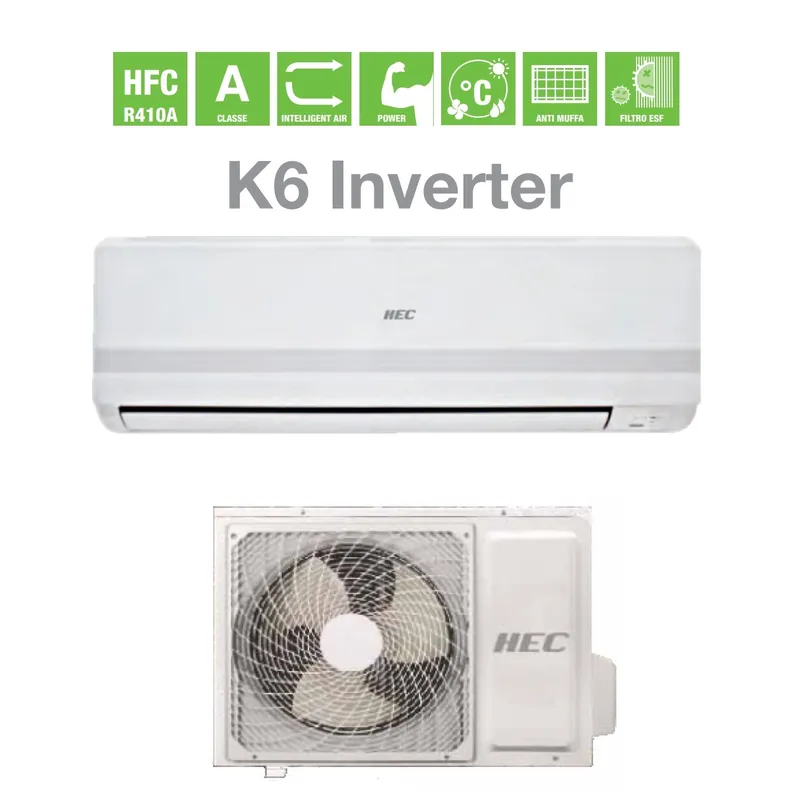 Climatizzatore Condizionatore Hec By Haier Inverter serie K6 18000 Btu HSU18HEKC03\\/R2 R-410 Classe A