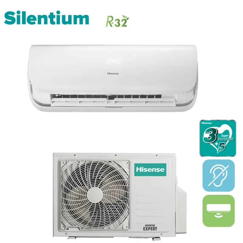 Climatizzatore Condizionatore Hisense Inverter serie SILENTIUM 12000 BTU QA35XX0AG R-32 Wi-Fi Integrato Classe A+++