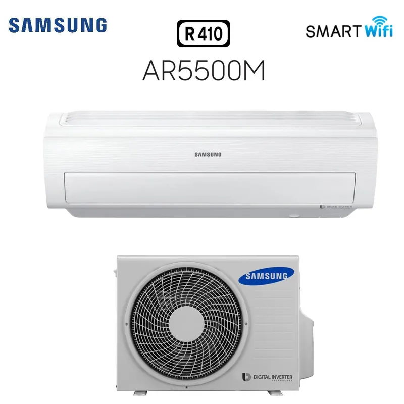 Climatizzatore Condizionatore Samsung Inverter serie AR5500M 12000 BTU AR12KSWNAWKNET R-410 Wi-Fi Integrato