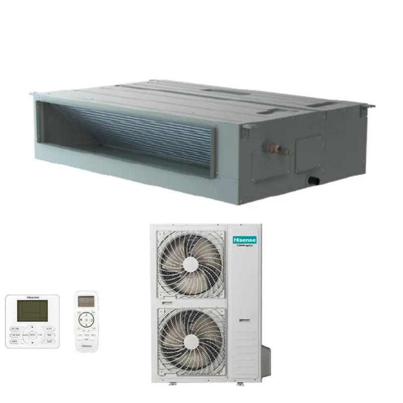 Climatizzatore Condizionatore Hisense Inverter Canalizzato Canalizzabile 48000 Btu AUD140UX4RHH5 Trifase R-32 Wi-Fi Optional con Telecomando di Serie e Cablato - Novità