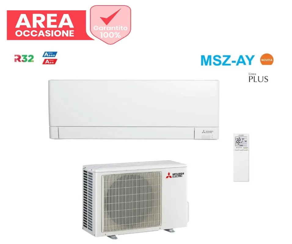 AREA OCCASIONI Climatizzatore Condizionatore Mitsubishi Electric Inverter Linea Plus serie MSZ-AY \\/ AP 9000 Btu MSZ-AY25VGKP + MUZ-AP25VG R-32 Wi-Fi Integrato