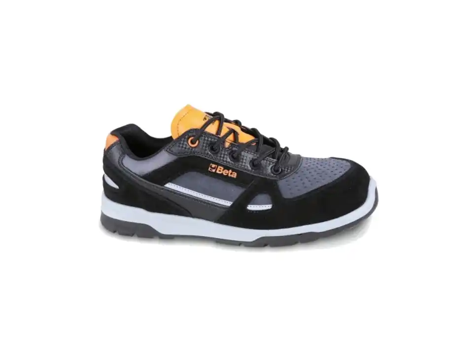 Scarpa in pelle scamosciata e microfibra idrorepellente con inserti in carbon, 7315an