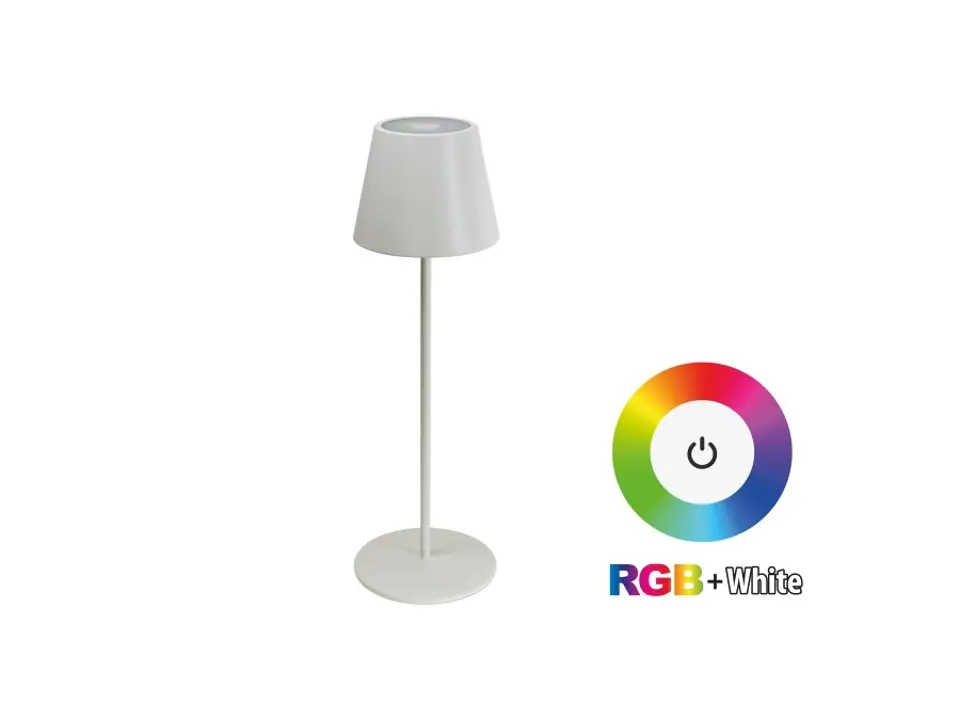 Lampada led da tavolo ricaricabile aurora - bianco