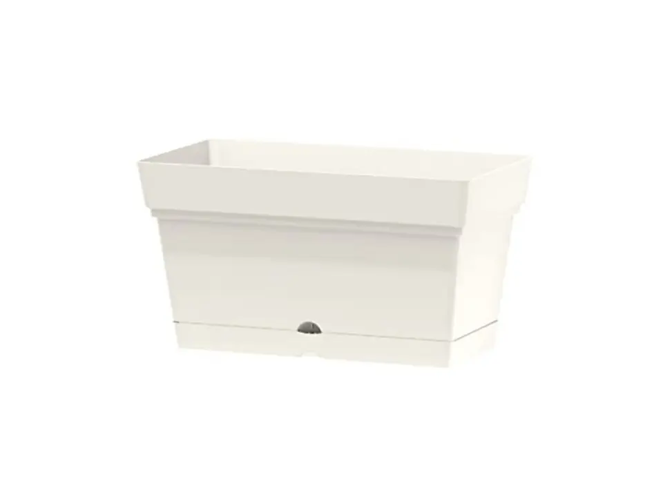 Samba cassettone in plastica, con riserva acqua e rotelle, perla 70x38x38 cm